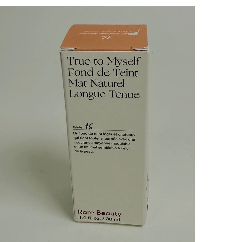 Rare Beauty Foundation True‎ to Myself Matte Shade 16 Light Medium Neutral Peach